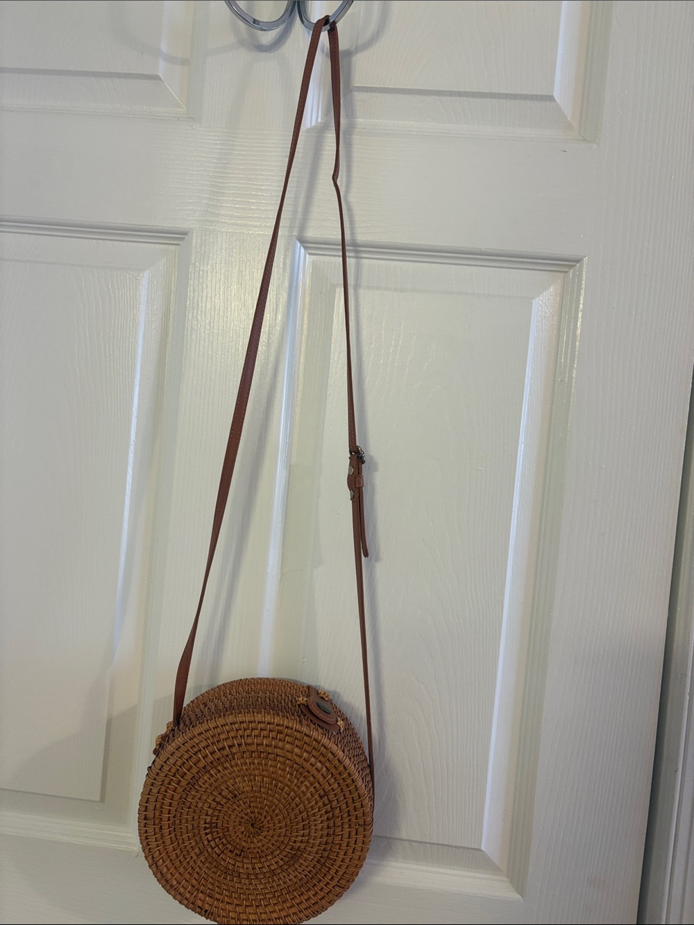 Woven Round Crossbody Bag